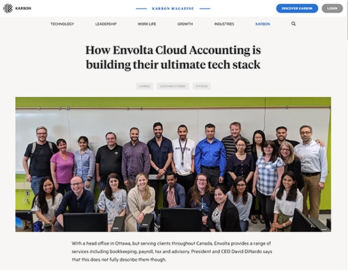 Ottawa Business Journal feature on Envolta, May 2018